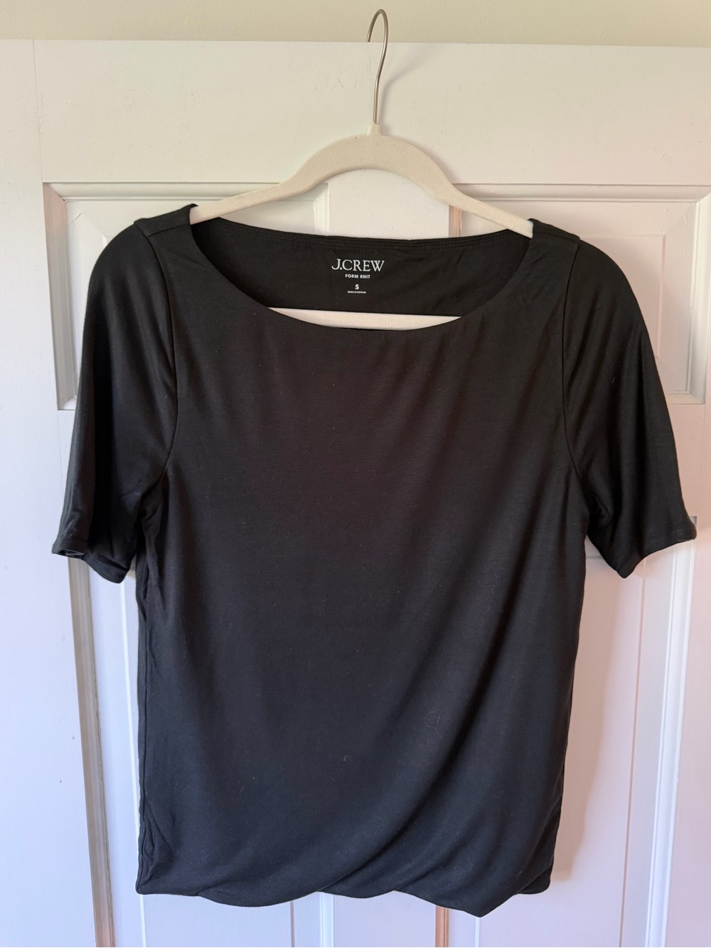 J. Crew Black Scoop Neck Short Sleeve Top